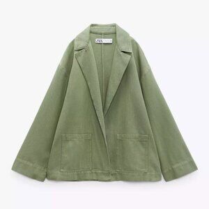 Zara Oversized Open Front Blazer